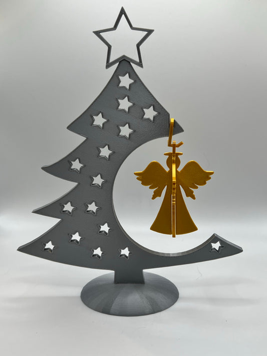Standing Christmas Tree with Angel Bauble