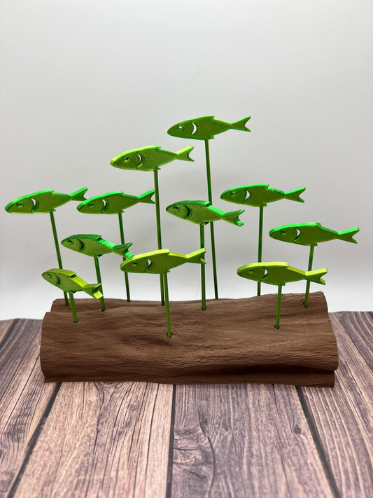 School of Fish with Log - Large