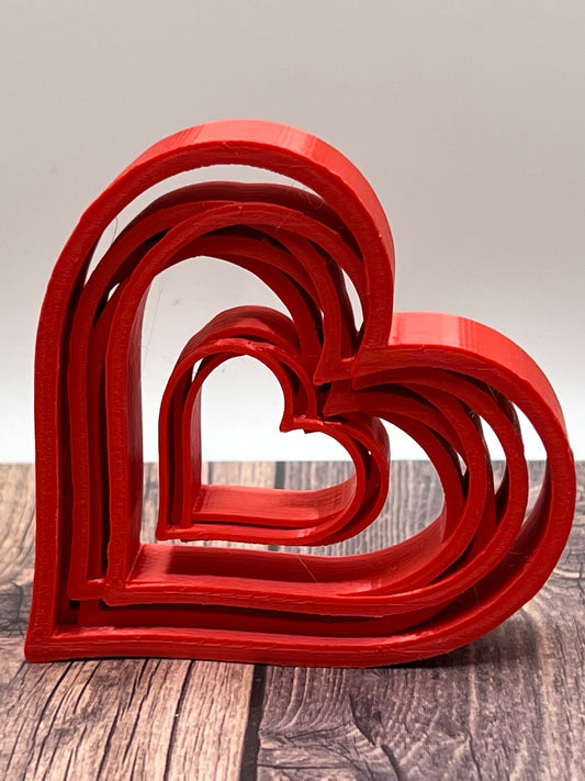 Layered Heart Sculpture - Small