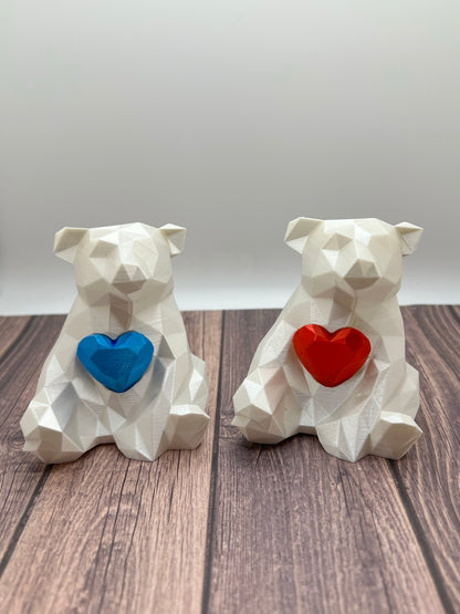 Low Poly Bear with Heart