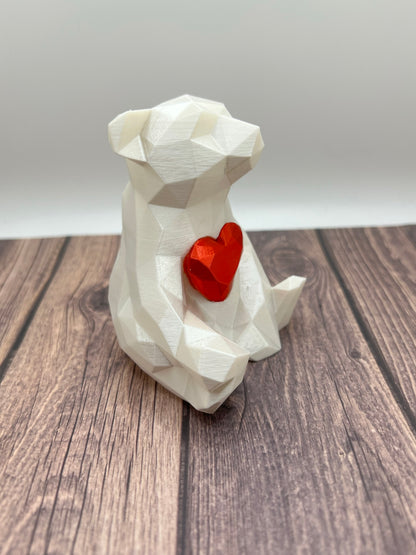 Low Poly Bear with Heart