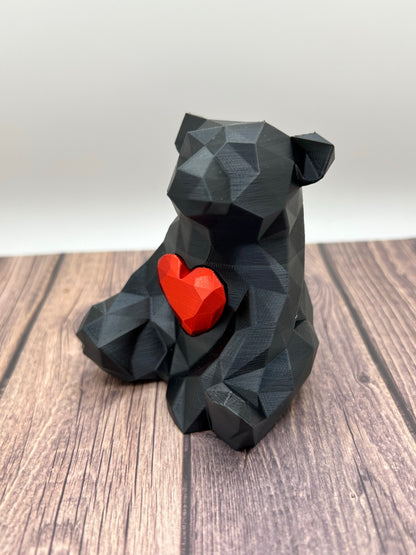 Low Poly Bear with Heart