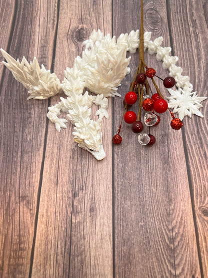 Winter Snowflake Dragon - Medium