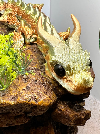 Horned Dragon with Scales - Large